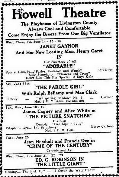 Howell Theatre - JUN 14 1933